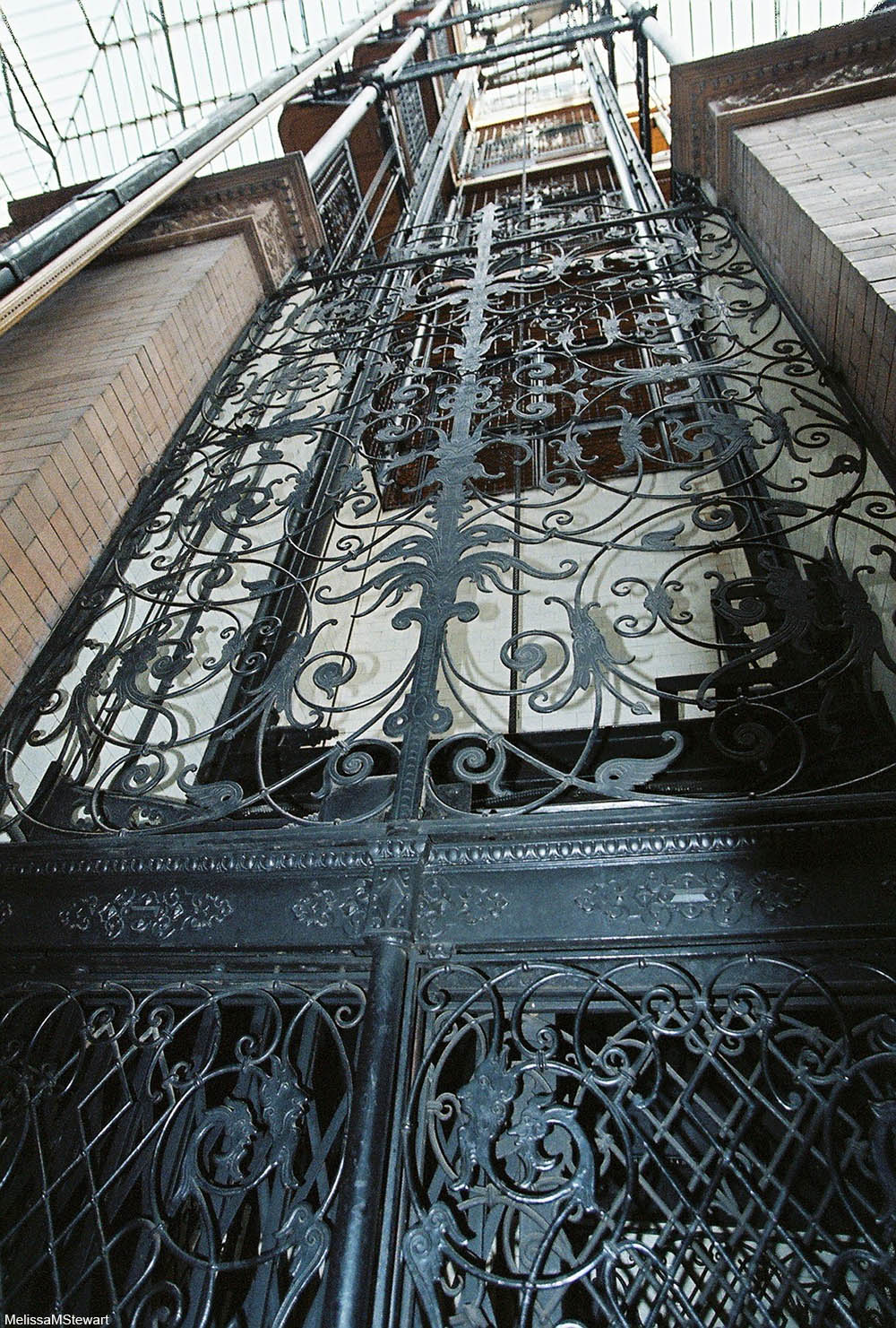 Bradbury Building elevator shaft decoration