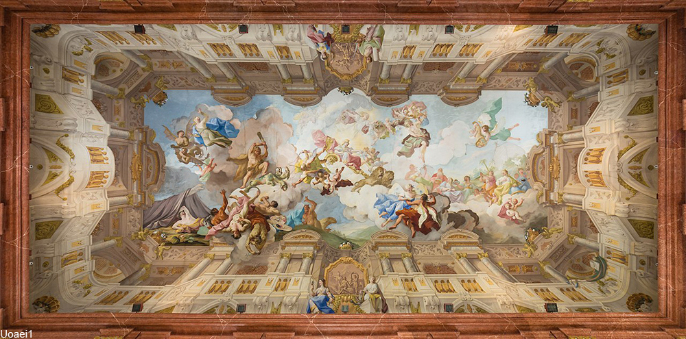 Melk Abbey library ceiling fresco