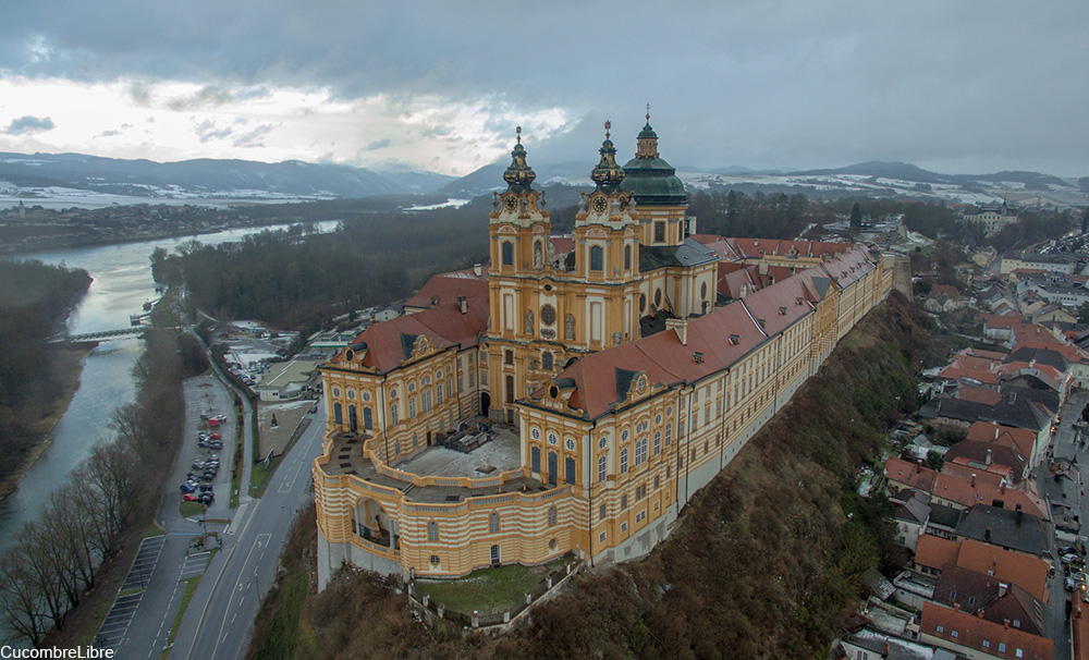 Melk Abbey as seen from above