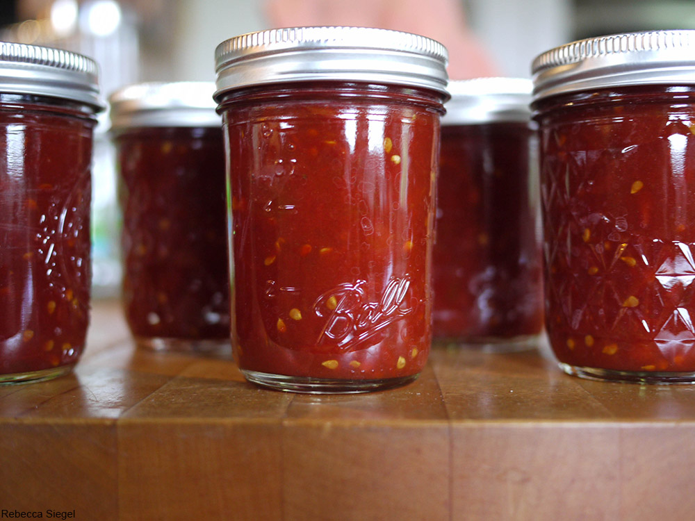 jars of Tomato jam