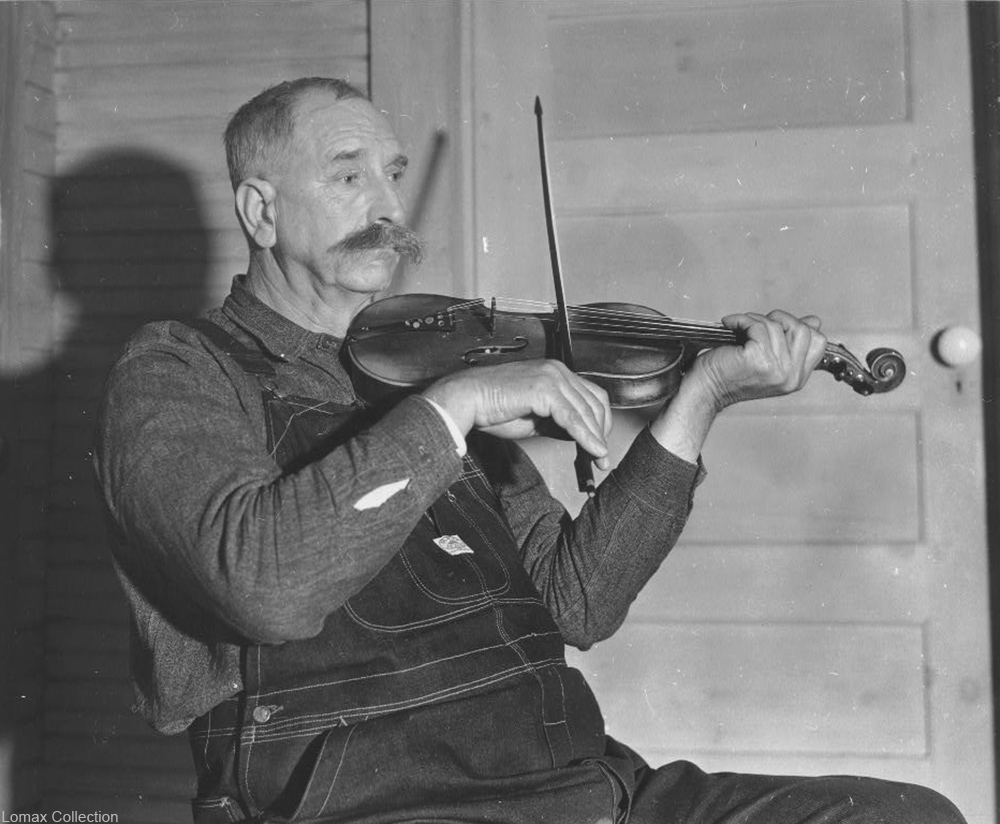Davy Crockett Ward playing fiddle in 1937, recorded by Alan lomax