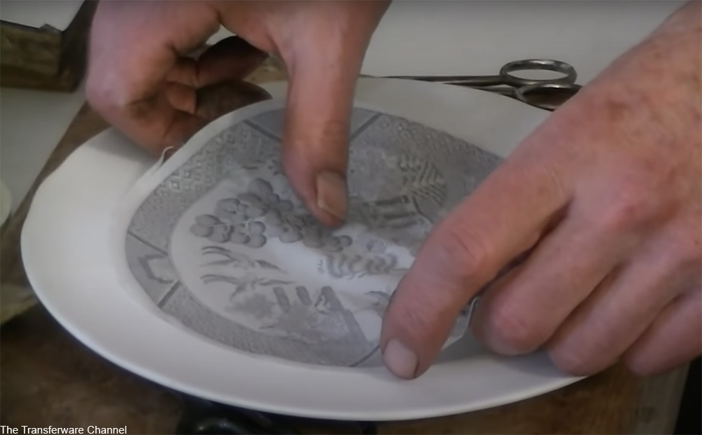 Spode transferware by-hand process