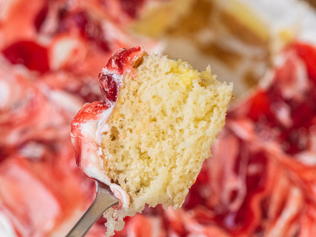 Cherries in the Snow Poke Cake