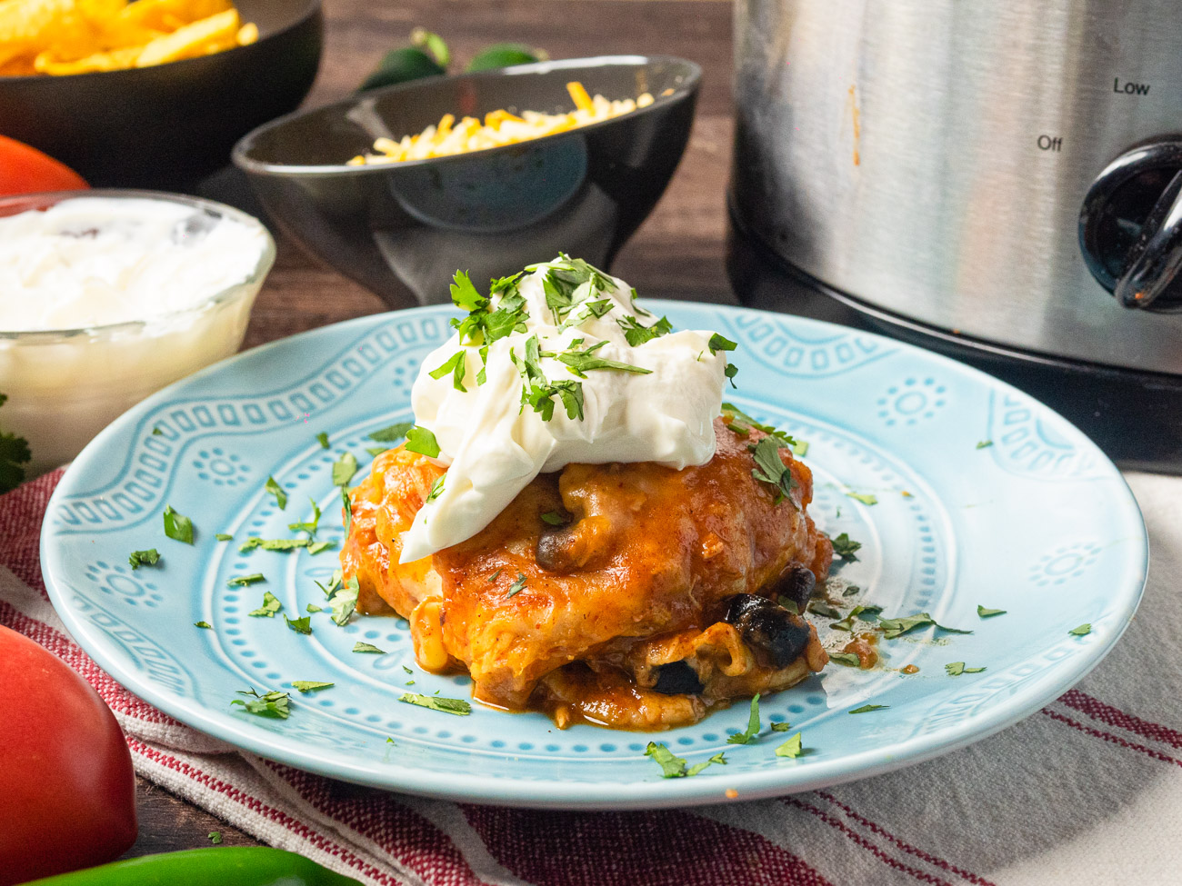 Slow Cooker Enchilada Casserole 
