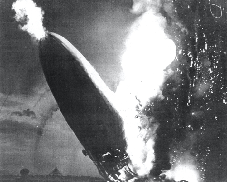 1937 catastrophic crash of the Hindenburg