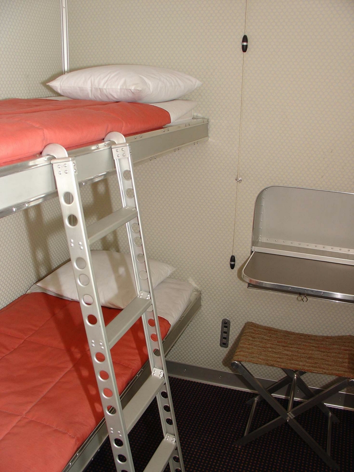 recreation of a double berth cabin of the Hindenburg