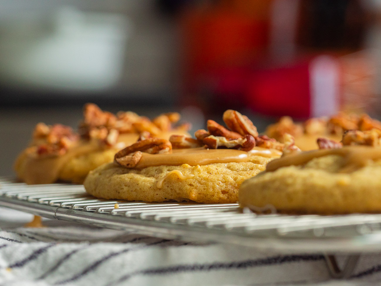 Frosted apple cider cookies