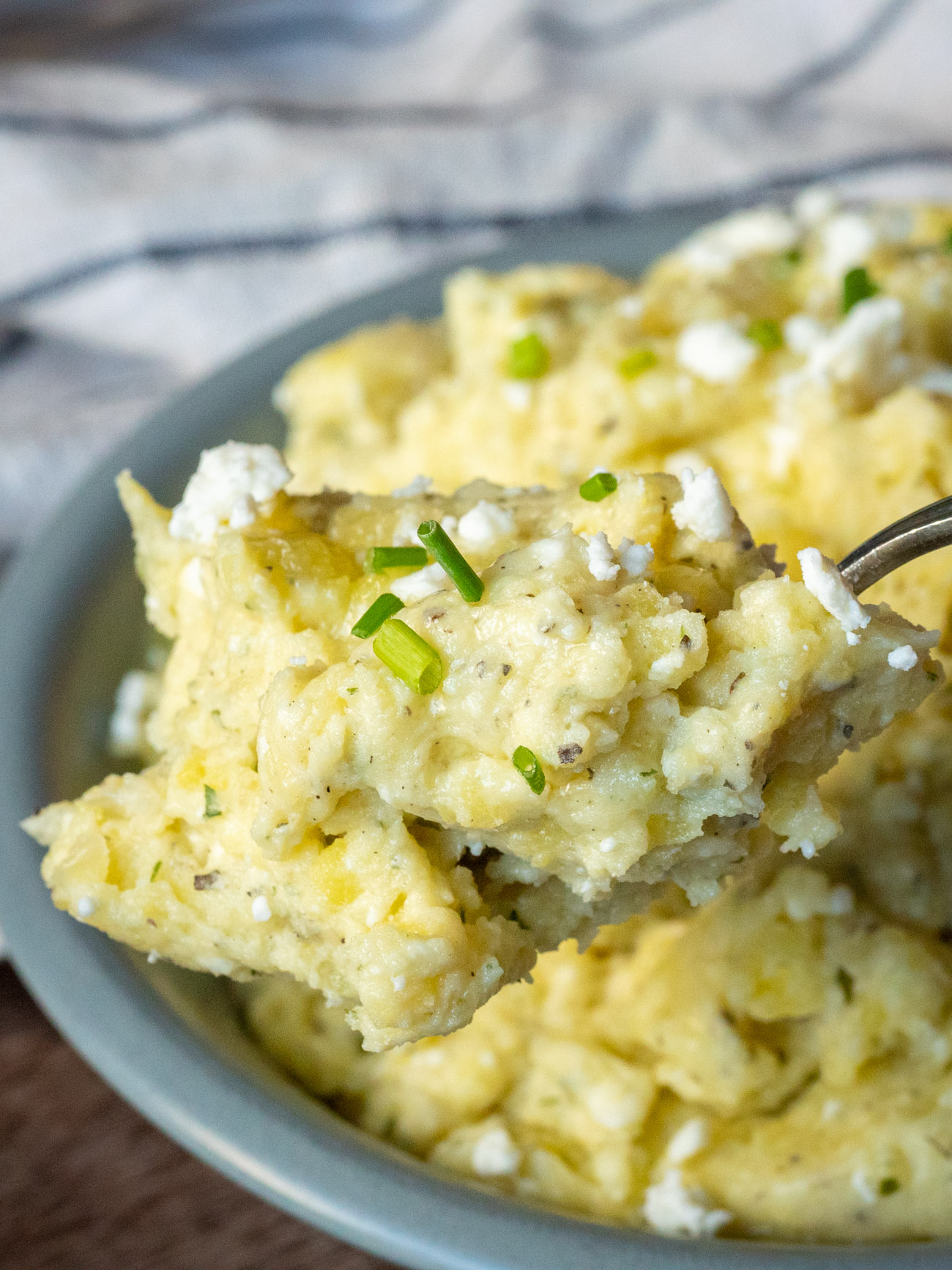 Feta cheese mashed potatoes