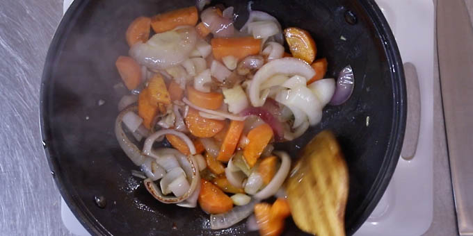 White fish with vegetables