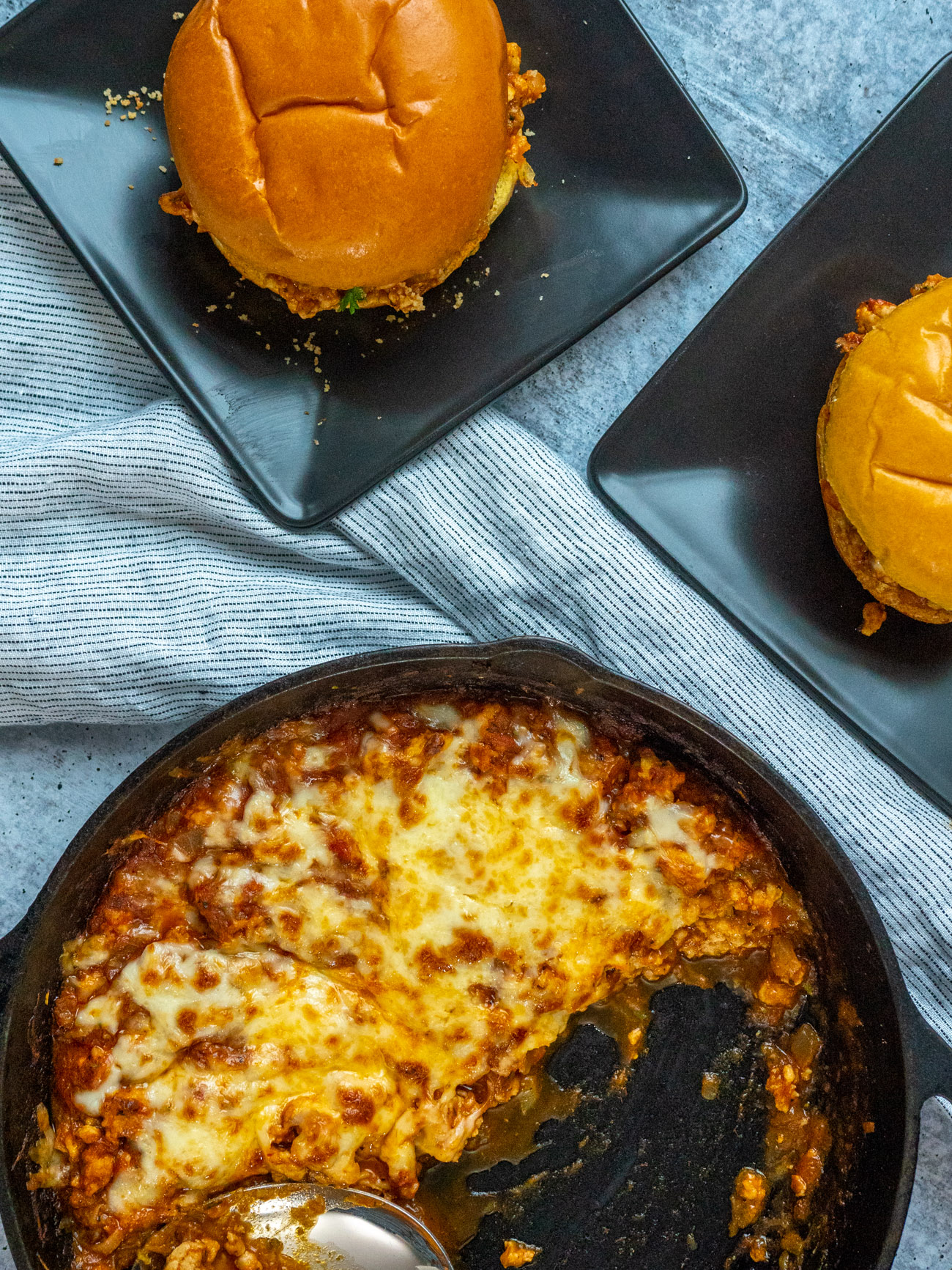Chicken Mozzarella Sloppy Joes