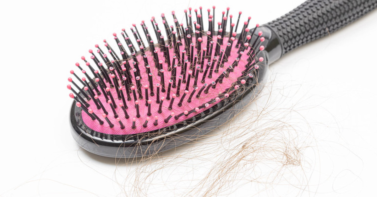 Dirty hair brush