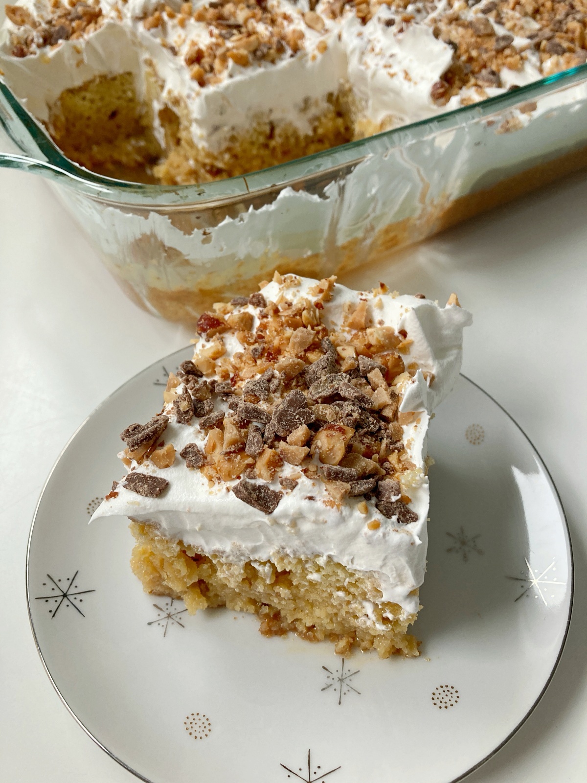 Toffee Butterscotch Poke Cake