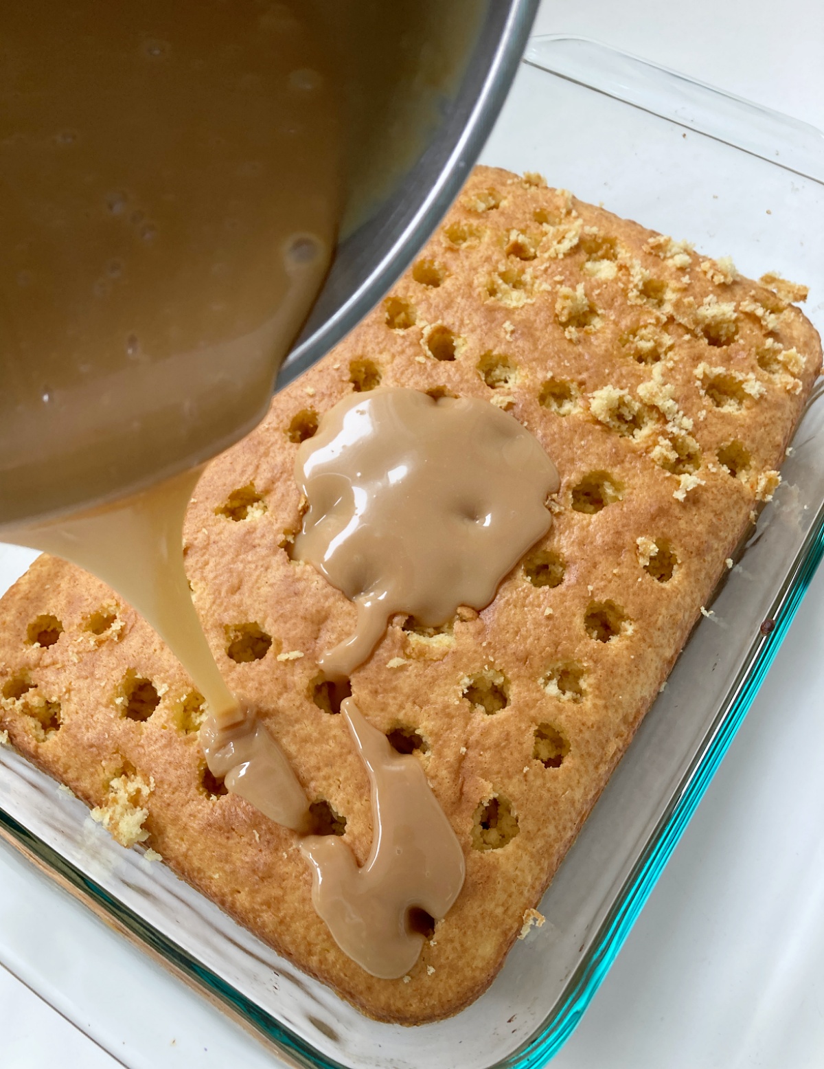 Toffee Butterscotch Poke Cake