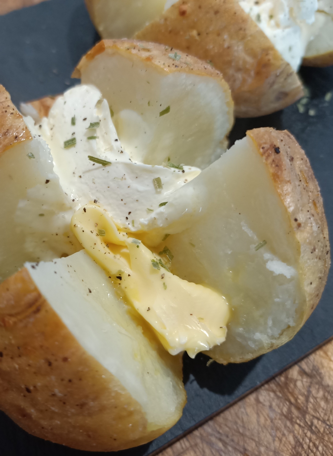 Air Fryer Baked Potatoes Vertical 2