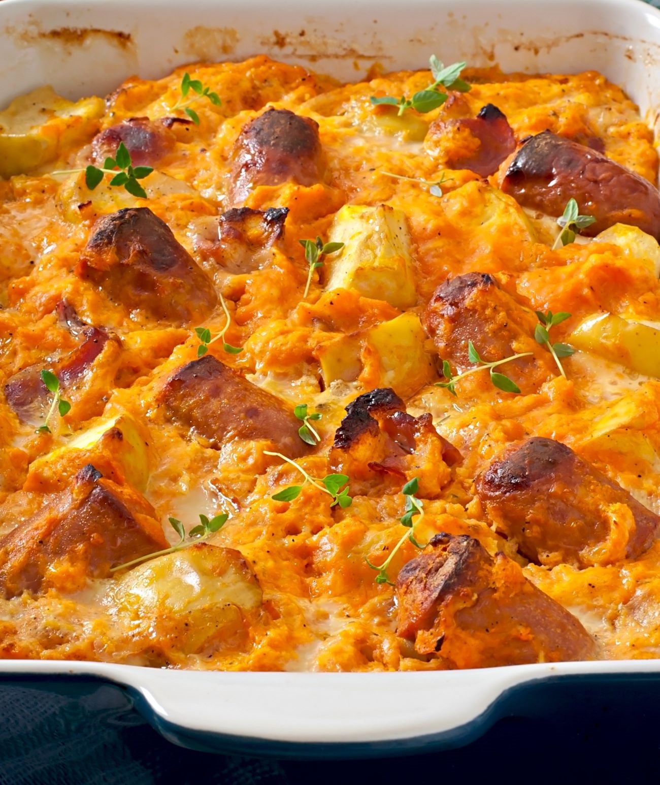 Cheesy Butternut Sausage Bake Vertical 2