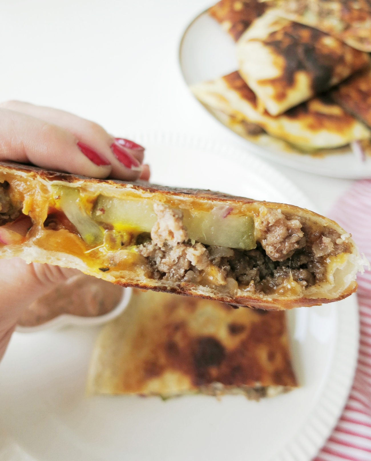 Cheeseburger Quesadillas