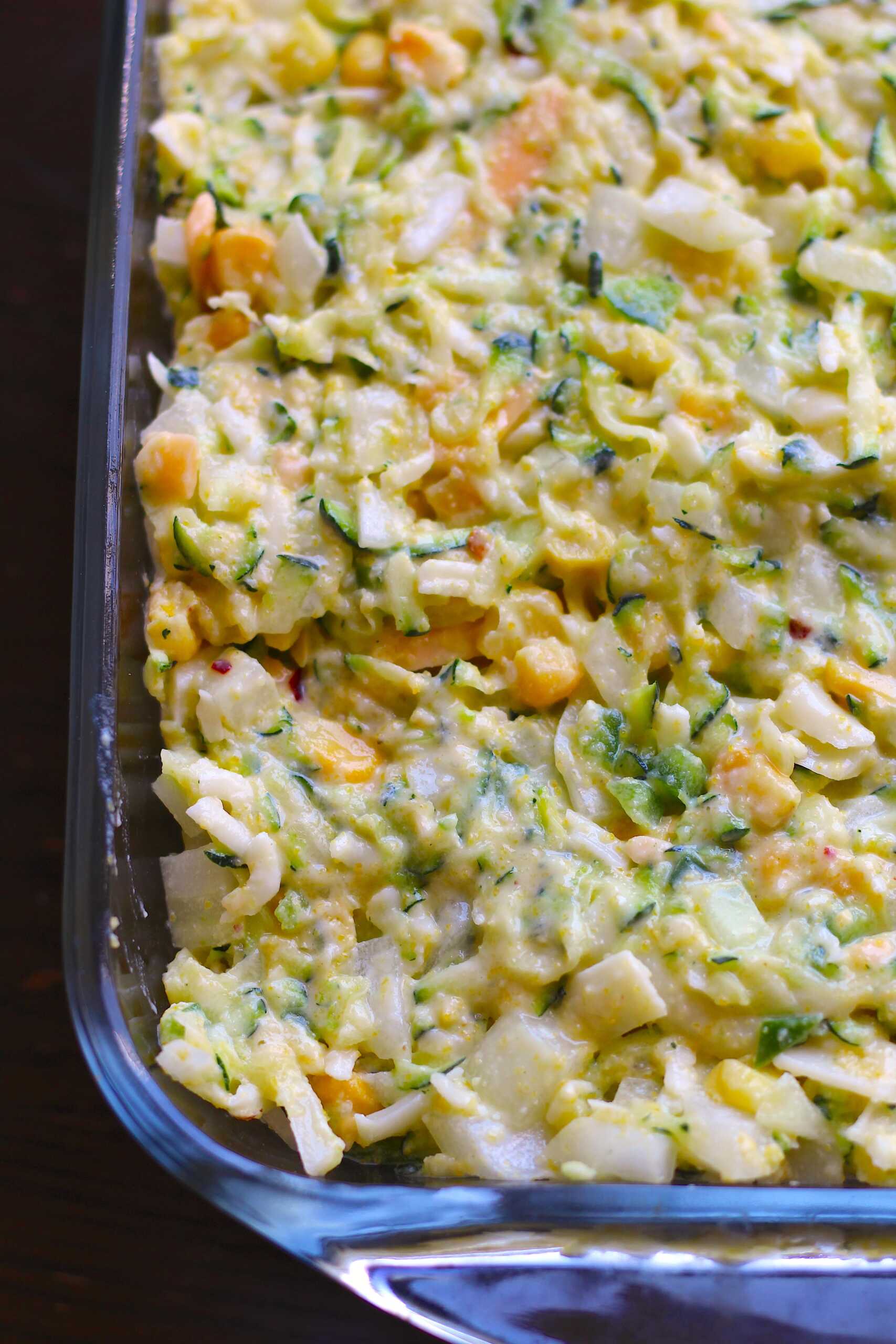Zucchini Corn Bread Casserole 3-min