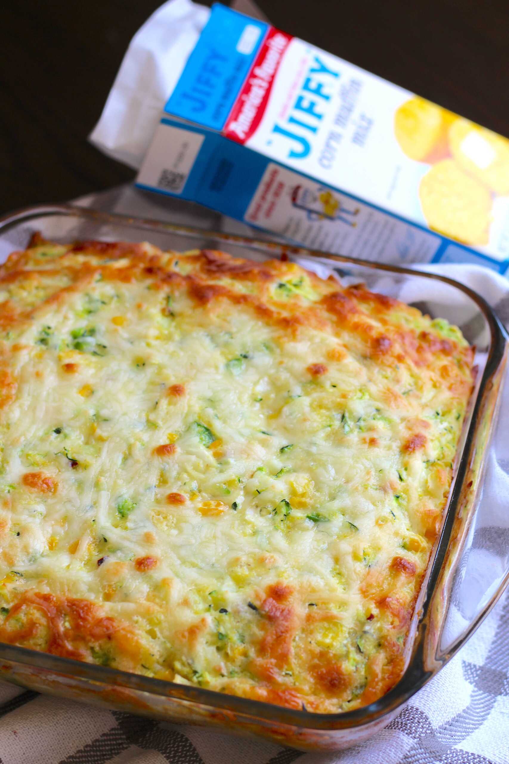 Zucchini Corn Bread Casserole 4-min