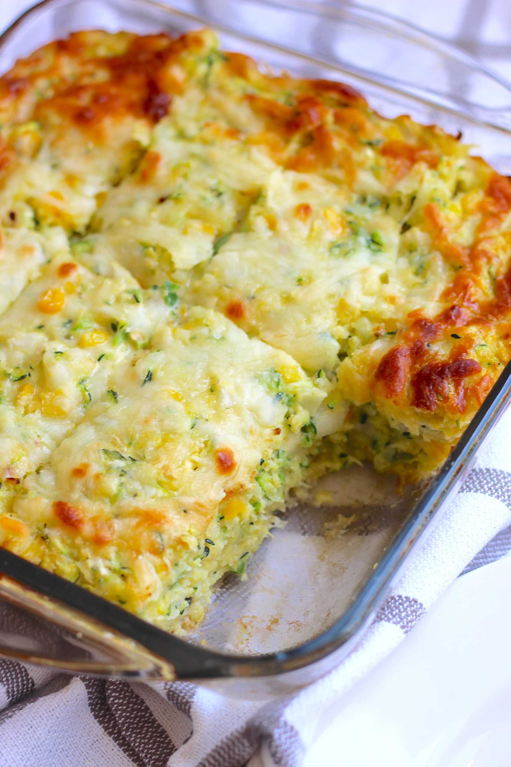 Zucchini Corn Bread Casserole 9-min