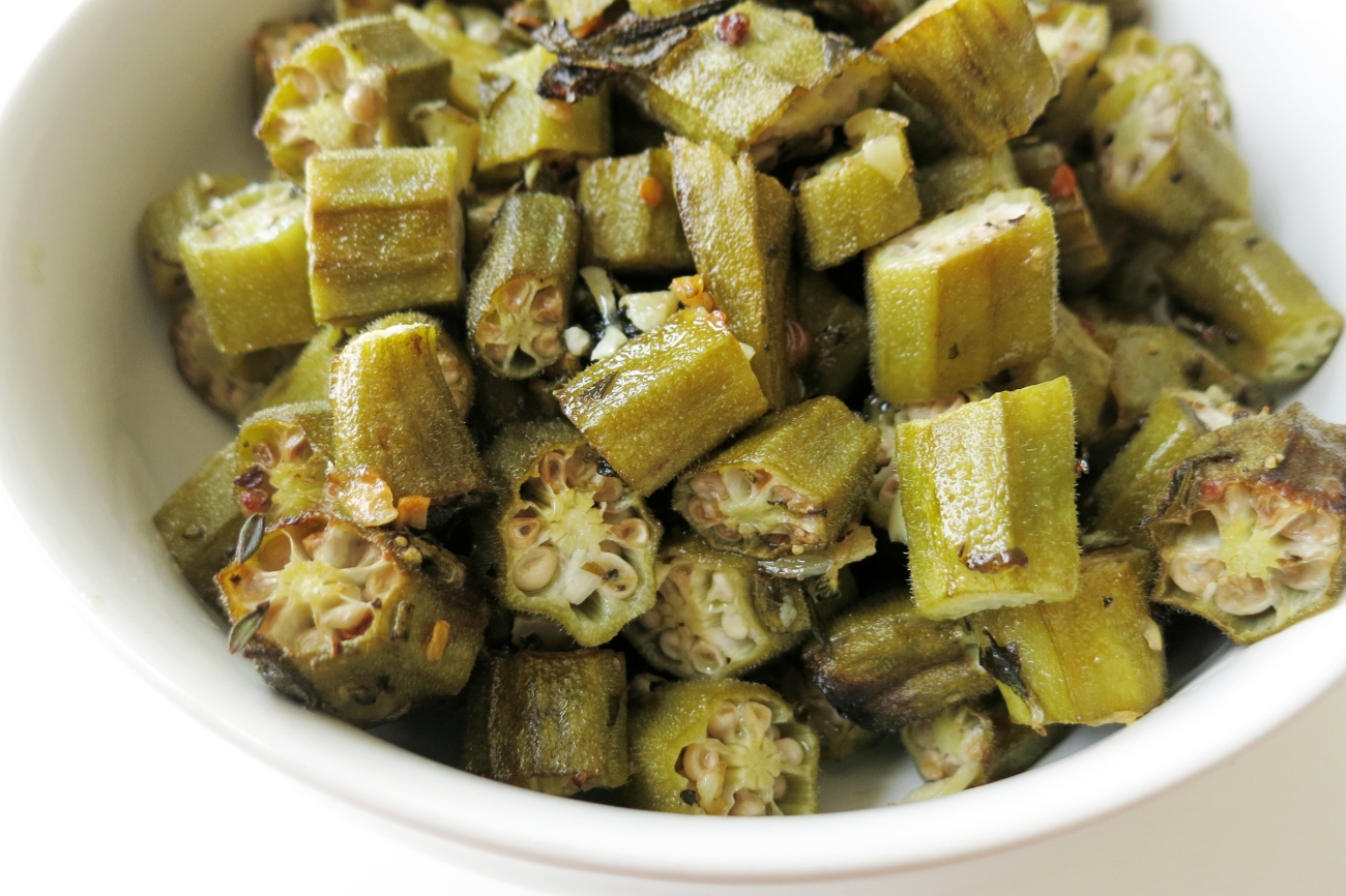 Garlic Roasted Okra