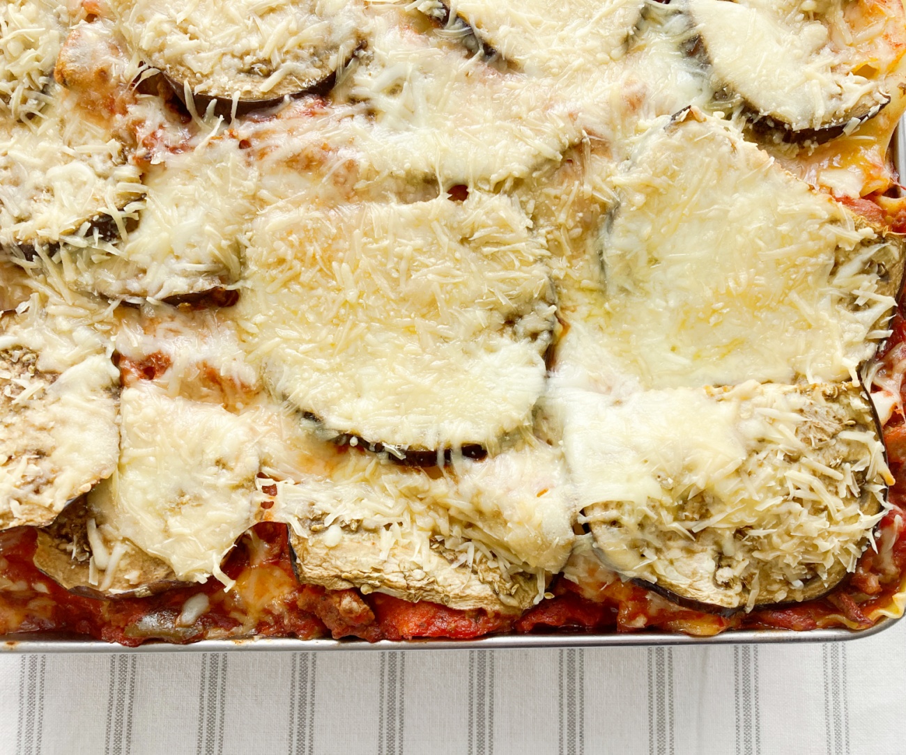 Eggplant Ground Beef Lasagna
