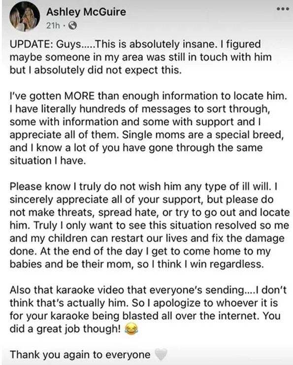 Ashley's update