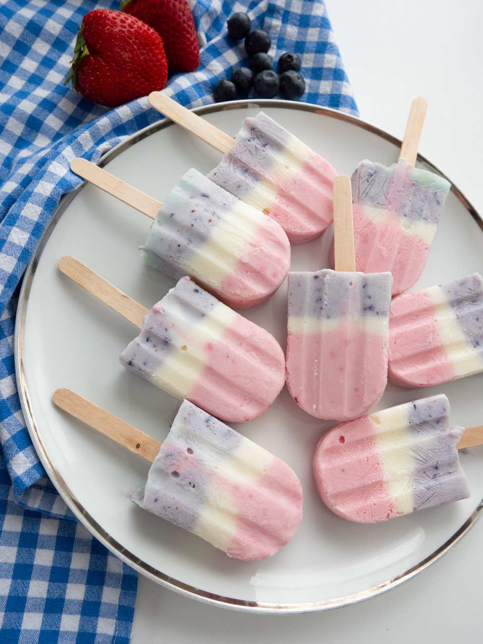 Red White & Blue Yogurt Pops
