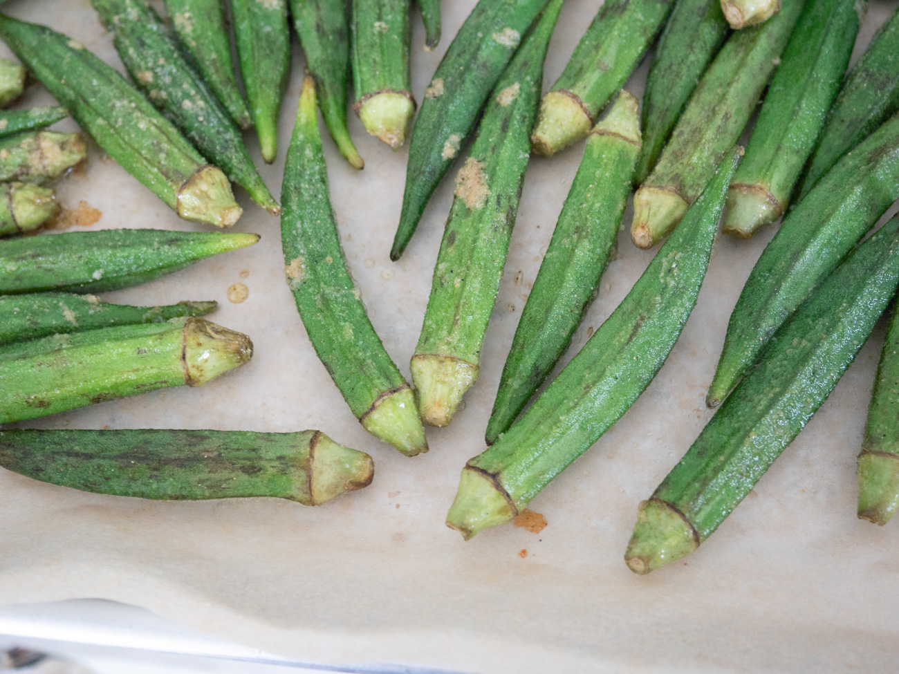 Whole Roasted Okra