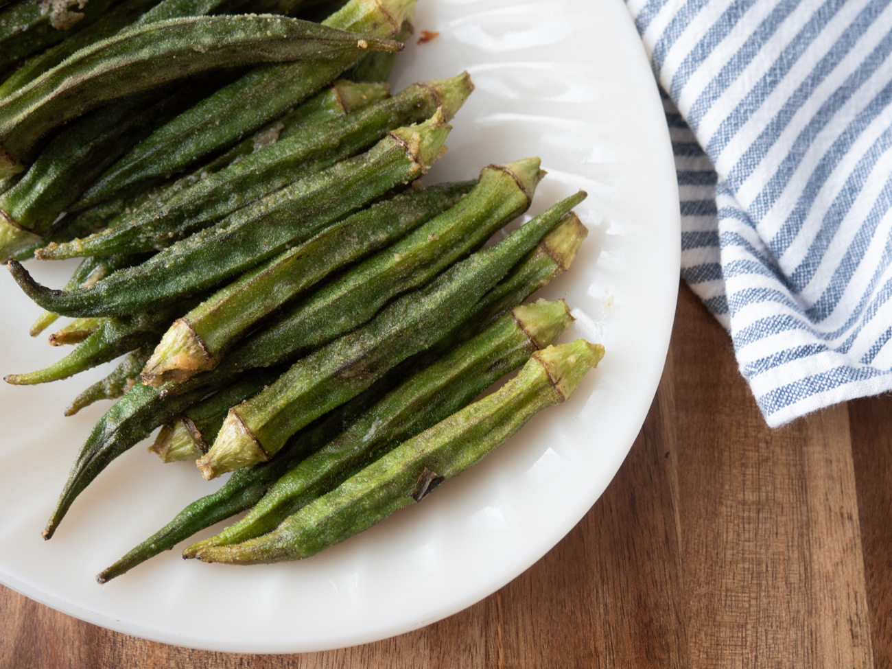 Whole Roasted Okra
