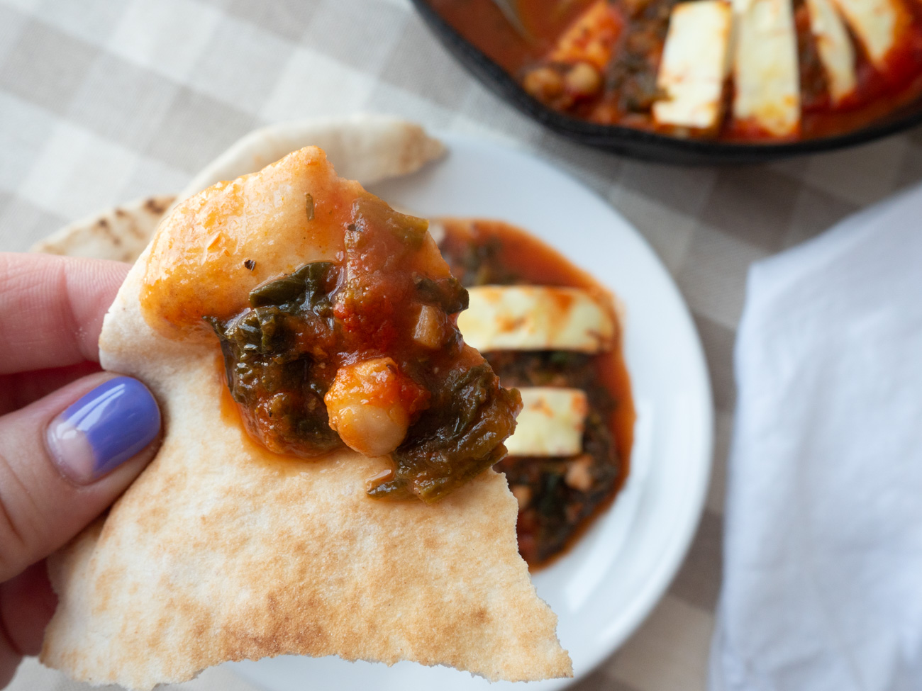 Baked Feta with Chickpeas