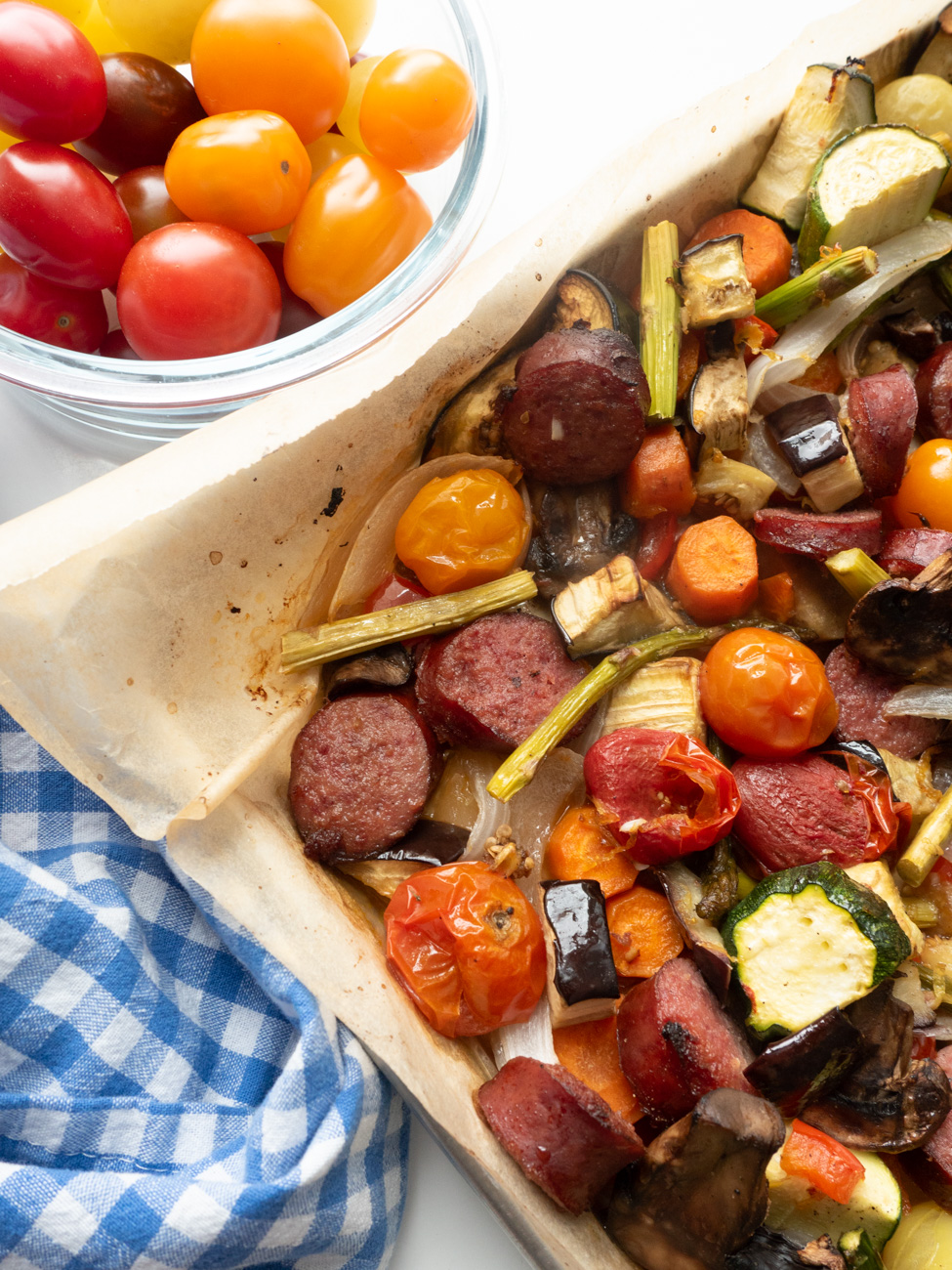 Lemon Butter Veggies and Sausage