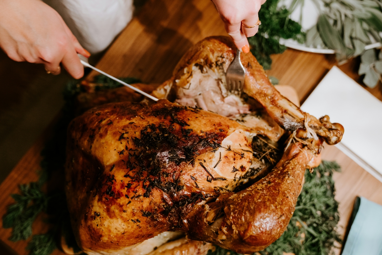 Turkey Being Carved